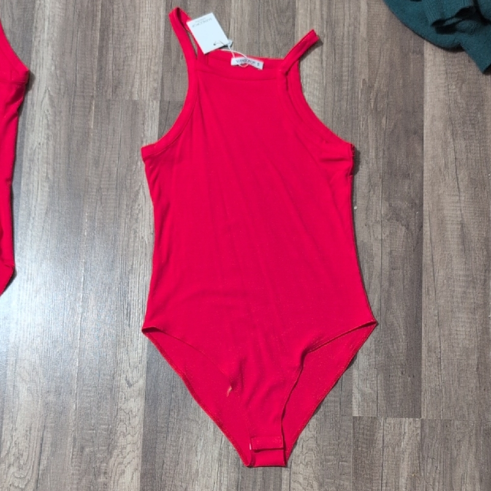 Red Tank Top Bodysuit